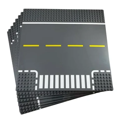 Immagine di Apostrophe Games Blocco da Costruzione Classico Piastre di Base Compatibile con Tutte le Principali Marche (Pacchetto 8 Strade)
