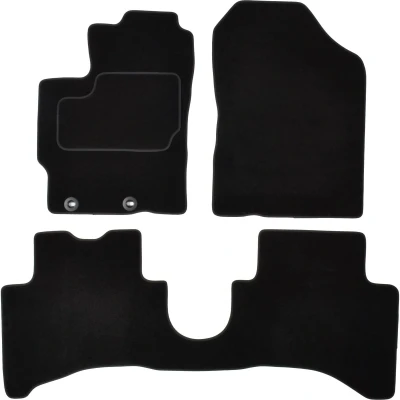 Immagine di MAMMOOTH A041 TOY390 PRM 01 Set tappetino Tessile anteriore e posteriore 3 nero Su misura TOYOTA: Yaris III Hatchback