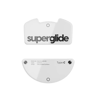 Immagine di Superglide 2 Piedini per mouse con superficie testurizzata controllabile, liscia, in vetro ultra resistente, liscia e Razer Viper V3 Pro, colore: bianco