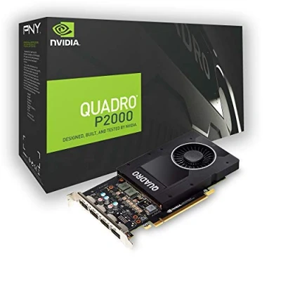 Immagine di PNY VCQP2000 PB Nvidia Quadro P2000 Scheda Grafica, 5GB GDDR5, PCI Express 3.0x16, Nero