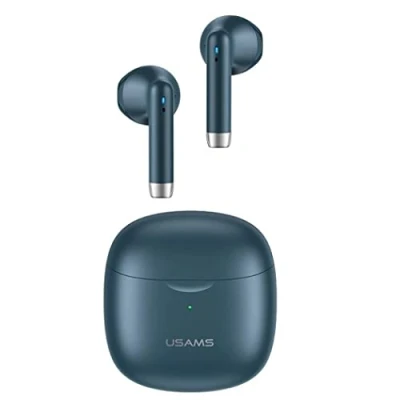Immagine di Cuffie Bluetooth in ear Wireless con bassi potenti USB C Quick Charge BT 5.0 HiFi 3D Stereo Sound True Earbuds microfono integrato Touch Control Super Mini (blu)