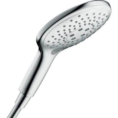 Immagine di hansgrohe Raindance Select S Doccetta per doccia a risparmio idrico 9 l/min (EcoSmart+), Doccino con 3 getti, Soffione rotondo (⌀ 150 mm) funzione anticalcare, cromo, 28588000