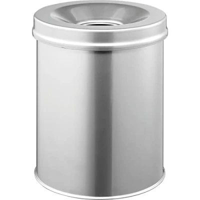 Immagine di Durable 330523 Cestino per la carta 15 l (Ø x A) 260 mm 357 Acciaio Argento 1 pz.