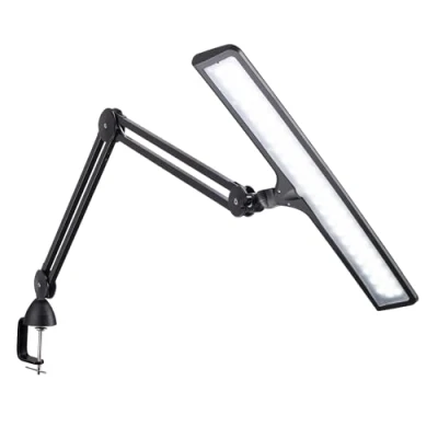 Immagine di Daylight Lumi Task Lamp Adjustable LED Desk with 4000 Lux Brightness, 6000K Daylight, and 95+ CRI for Accurate Color Rendering Black
