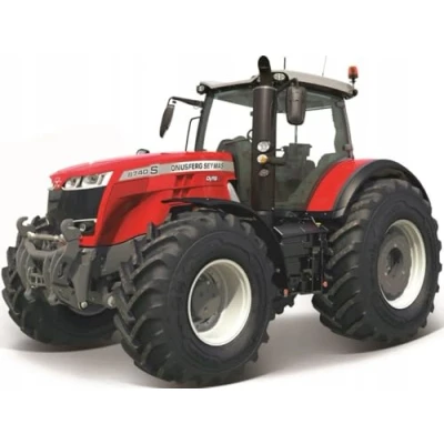 Immagine di Bburago Collezione Fattoria Trattore Massey Fergusson a Attrito Riproduzione di Auto in miniatura su scala 1/43 Rosso Giocattolo per Bambini Da Collezionare B18 31613