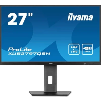 Immagine di Iiyama ProLite XUB2797QSN B2 Monitor LED ERP E (A G) 68.6 cm (27 pollici) 2560 x 1440 Pixel 16:9 1 ms HDMI ™, DisplayPort, Cuffie (jack da 3,5 mm), USB,