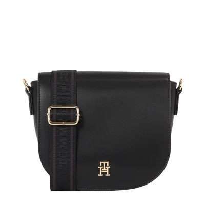 Immagine di Tommy Hilfiger Logotape Saddle BAG Borsa a tracolla, Donna, Taglia: One Size, Black