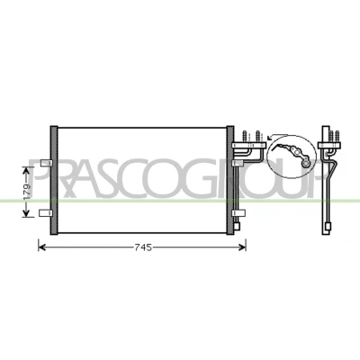 Immagine di PRASCO FD422C001 Condensatore 11 Alluminio 620 FORD: Focus 2 Kombi, 2, C Max