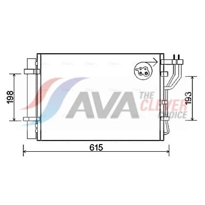 Immagine di PRASCO KA5206D Condensatore con essiccatore 13,0 8,5 Alluminio 496 R 134a KIA: Venga, HYUNDAI: ix20