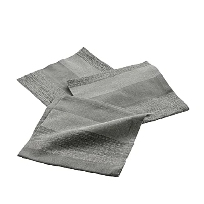 Immagine di douceur d&#039;Intérieur Eldora 3 tovaglioli da tavola, colore: Grigio/Argento, 40 x cm