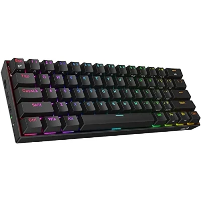 Immagine di Redragon K530 Draconic Tastiera RGB meccanica compatta al 60% con 61 tasti Design TKL 5.0 da gioco Bluetooth interruttori rossi e 16,8 milioni