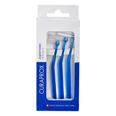 Immagine di Curaprox Supporto angolare UHS 470 con 3 supporti blu + cappucci