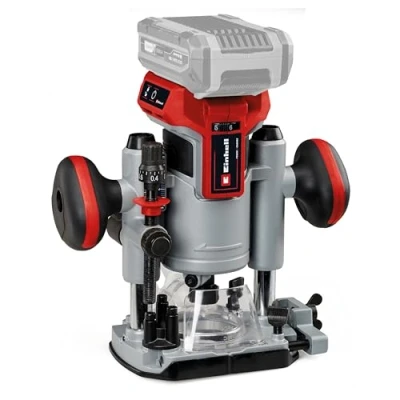 Immagine di Einhell Set fresatrice professionale a batteria TP RO 18 Li BL Solo Power X Change (18 V, brushless, regolazione fine della profondità di fresa, accessori + custodia, senza batteria)
