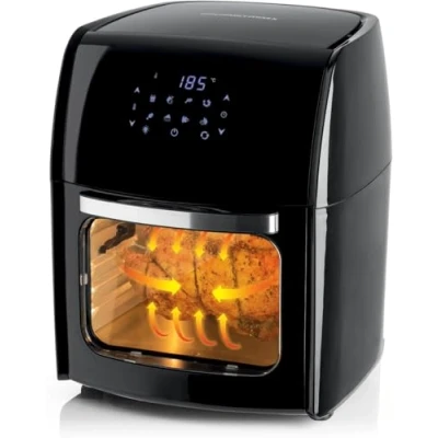 Immagine di GOURMETmaxx Friggitrice digitale XXL ad aria calda 12 litri Frittura senza grassi, friggitrice, forno e grill rotante in un unico apparecchio Con 9 programmi funzione timer