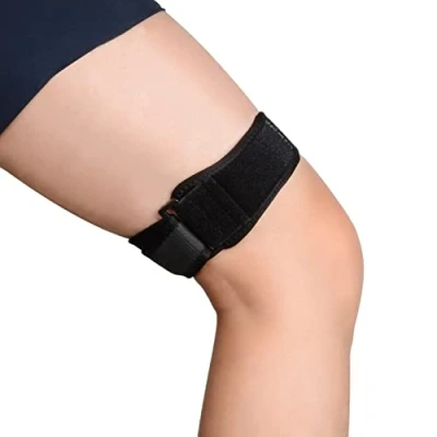 Immagine di supregear ITB Fascia per Ginocchio, Regolabile Patella Strap Tendinite, Coscia, Sindrome ITB, Comodo Ginocchio la Cinghia Traspirante della Ileotibial, Nero