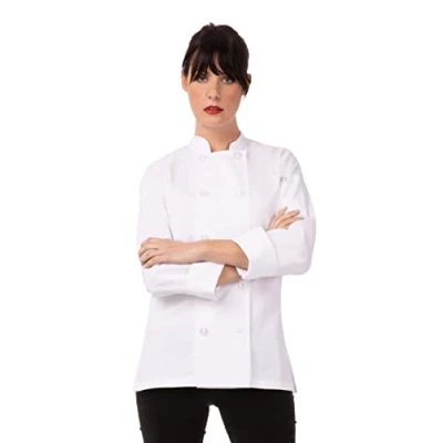 Immagine di Chef Works b499 s donna le Mans Chefs Jacket, Small, bianco