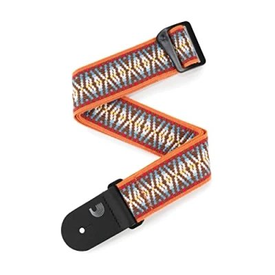 Immagine di Planet Waves Tracolla in tessuto intrecciato Folk, Arancione, Hootenanny