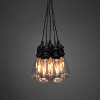 Immagine di Konstsmide 2352 800 Catenella luminosa esterno Numero di lampadine 10 LED (monocolore) Ambra Lunghezza illuminata: 9.15 m