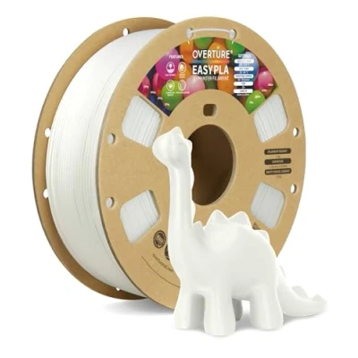 Immagine di OVERTURE Filamento Easy PLA 1.75mm, 1kg Bobina(2.2lbs), Precisione Dimensionale +/ 0.03 mm, per Stampante 3D (Easy Bianco)