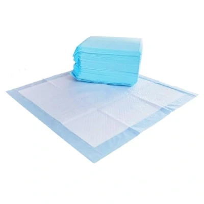 Immagine di Amazon Basics Tappetini profumati e Impermeabili a 5 Strati per la pipì dei Cani, 56 x cm, Confezione da 50, Blu, Bianco