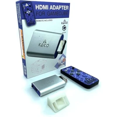 Immagine di Cavo adattatore HDMI per Nintendo Gamecube con il software GCVideo. Supporta 2x Line Doubling e include telecomando. Una semplice soluzione Plug &amp; Play di Kaico