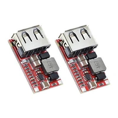 Immagine di 2pcs 6 24V 12V to 5V USB Step Down Module DC Converter Modulo da 2 pezzi Buck / a 3A Power Charger Efficiency 97,5%