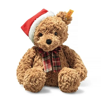 Immagine di Steiff peluche Jimmy Orsacchiotto Christmas, dolce con occhi in plastica, bambini, ragazzi e ragazze, Soft Cuddly Friends, 30 cm, marrone, 113239