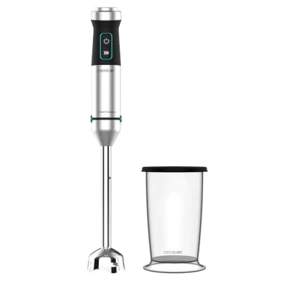 Immagine di Cecotec Frullatore a Immersione Power Titanblack 1500 XL, W, Tecnologia Crossblades con 4 Lame, Piede Antispruzzo, Selettore Velocità Funzione Turbo, Bicchiere da 800 ml Coperchio