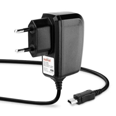 Immagine di subtel® Caricatore Compatibile con Garmin Edge Drive DriveAssist DriveSmart Nüvi Oregon eTrex GPSMAP Mini USB Caricabatteria di Ricambio per navigatore GPS 1A / 1000mA