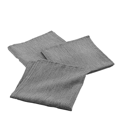 Immagine di douceur d&#039;Intérieur Silvery Set di 3 tovaglioli da tavola, colore: Grigio/Argento, 40 x cm