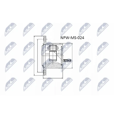 Immagine di NTY NPW MS 024 Kit Giunto Omocinetico cambio manuale sul lato del MITSUBISHI: PAJERO 2, L200 / Triton IV Pick up, II up
