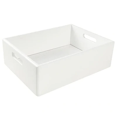 Immagine di Creative Deco XL Grande Scatola in Legno Bianca 40 x 30 13 cm (+/ 1 cm) Scatole con Maniglie Cassetta Conteniore Portaoggetti Portagiochi Ideale per Decoupage Documenti e Attrezzi