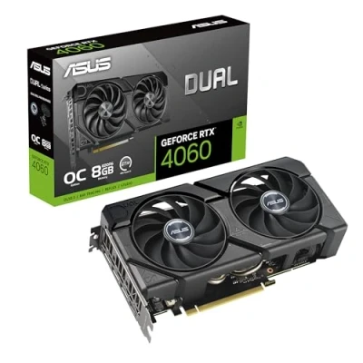 Immagine di ASUS GeForce RTX 4060 DUAL EVO 8G OC Gaming 2535MHz Boost Clock, GDDR6X, PCIe Gen 4, DLSS 3, 3x DP v 1.4a, HDMI 2.1a (supporta 4K e 8K HDR)