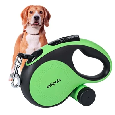 Immagine di Edipets, Guinzaglio per cani estensibile, retrattile, 5 e 8 metri, nastro flessibile addestramento passeggiate piccoli, medi grandi (verde, metri)