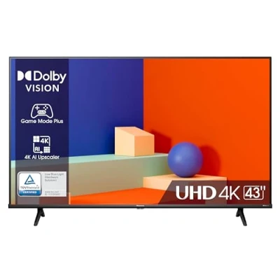 Immagine di Hisense 43&quot; UHD 4K 2023 43E63KT, Smart TV VIDAA U6, Dolby Vision, HDR 10+, Game Mode Plus, Alexa Built in, Tuner DVB T2/S2 HEVC 10, lativù