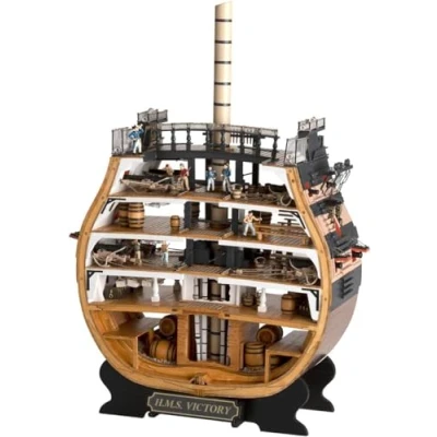 Immagine di Artesanía Latina Modellino di Nave in Legno Linea Inglese, Sezione HMS Victory Trafalgar 1805 Modello 20500, Scala 1:72 Modelli da Assemblare Livello Principiante