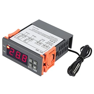Immagine di Regolatore di temperatura, termoregolatore digitale STC 1000 con sensore temperatura Controllo termostato elettrico 110 220V