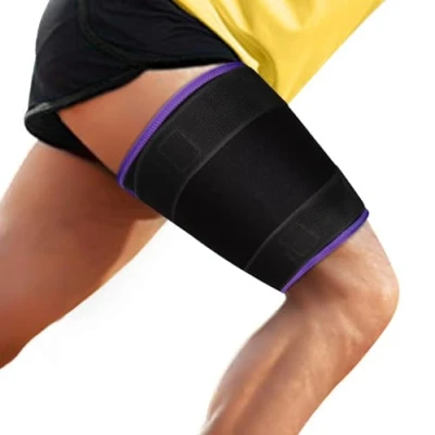 Immagine di supregear Supporto per Coscia, Fascia in Neoprene Avvolgente Coscia Compressione Manica Gamba Regolabile Più Sottile Donna Uomo Viola