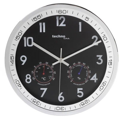 Immagine di Techno Line WT 7981 Quarzo Orologio da parete 300 mm x 5 cm Cromo