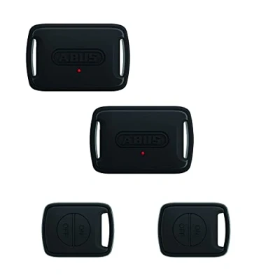 Immagine di ABUS Alarmbox RC set di 2 sistema allarme mobile telecomando per l&#039;attivazione e la disattivazione protegge biciclette, passeggini, scooter intelligente da 100 dB