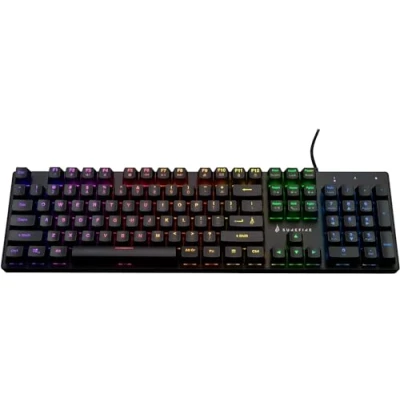 Immagine di Surefire Kingpin M2 tastiera meccanica da gaming inglese, multimediale gioco Full Size, RGB con illuminazione, 100% tasti anti ghosting, layout inglese QWERTY