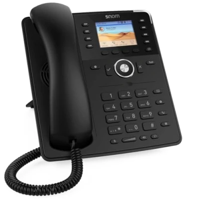 Immagine di SNOM Global Desk Telephone D735 (High Resolution 2.7 Graphical TFT Display, 32 Self Labeling Function Keys (8 Physical), Nero