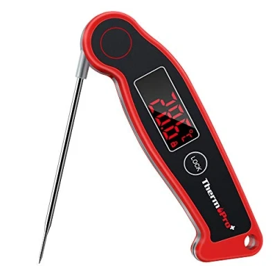 Immagine di ThermoPro TP19 Termometro da cucina digitale impermeabile per carne con retroilluminazione e termocoppia Ambidestro di lettura istantanea alimenti liquidi olio barbecue