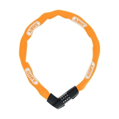 Immagine di ABUS Lucchetto a Catena Tresor 1385 combinazione in acciaio temprato quadrata robusta da 7 mm Livello di sicurezza 110 cm Arancio