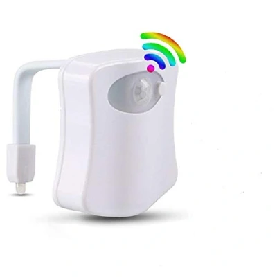 Immagine di Luce WC per Bagno，Lampada Notturne Bagno Led Batteria con Sensore di Movimento, 8 Cambiamento Colori [Classe efficienza energetica A]