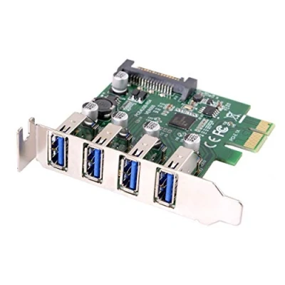 Immagine di cablecc scheda di espansione PCI Express, hub con 4 porte USB, per madre, USB 3.0, 5 Gbps, basso profilo