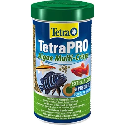 Immagine di Tetra PRO Algae Multi Crisps 500 ml Mangime Completo di qualità Superiore con Valori Nutrizionali Eccellenti, Concentrato Alghe Extra Aumenta la Resistenza dei Pesci