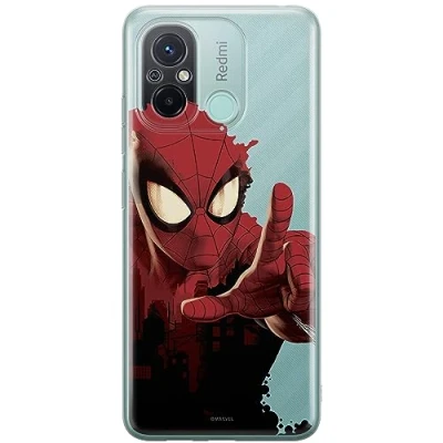 Immagine di ERT GROUP custodia per cellulare Xiaomi REDMI 12C/ 11A originale e con licenza ufficiale Marvel, modello Spider Man 006 adattato alla forma dello smartphone, parzialmente trasparente