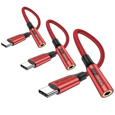Immagine di MOSWAG adattatore jack per cuffie USB C a 3.5mm, audio cavo Dongle Aux Samsung Galaxy S22 S21 S20 Ultra + Nota 20 10 S10 S9 Plus, Pixel 4 3 2 XL, ipad Pro e altro ancora