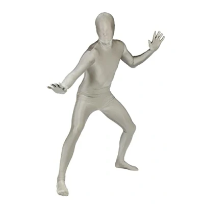 Immagine di Morphsuits Morphsuit Eine Farbe Capo d&#039;Abbigliamento, Argento, XXL Uomo
